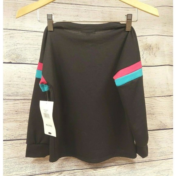Girls Long Sleeve Top Love Printed Black Tunic Shirt Eyeshadow XS(6/6X) NWT - Picture 9 of 9